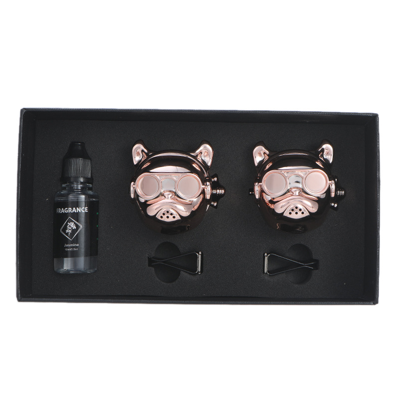 Bully dog car perfume car air outlet perfume clip aromatherapy dog head car interior decoration ornaments can be fixed