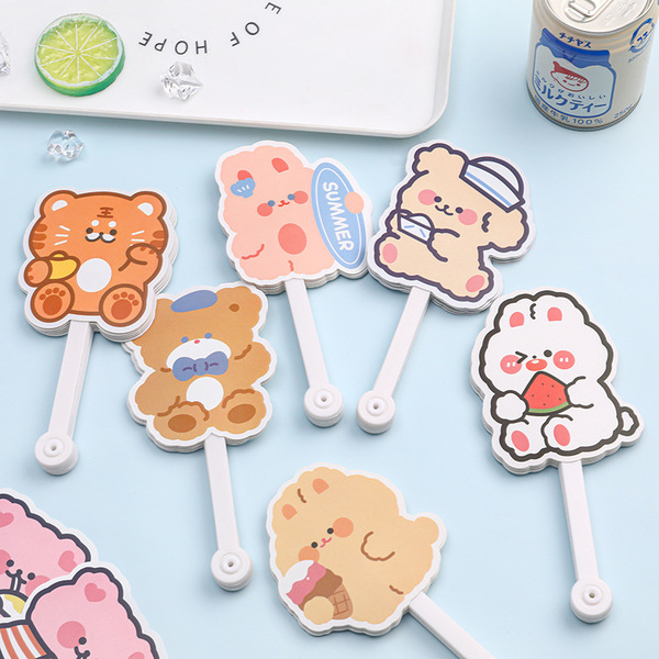 Summer cartoon cute round fan for students