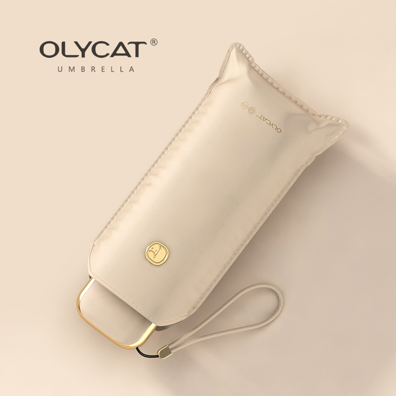 Small handheld umbrella solar-powered
