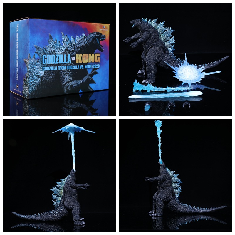 SHM Godzilla 2021 GE JILA vs Rey de King Kong monstruo Jet nuclear móvil modelo hecho a mano en caja