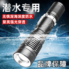Super bright diving light, strong light flashlight, waterproof, rechargeable, long-lasting underwater, professional night diving, special for sea fishing