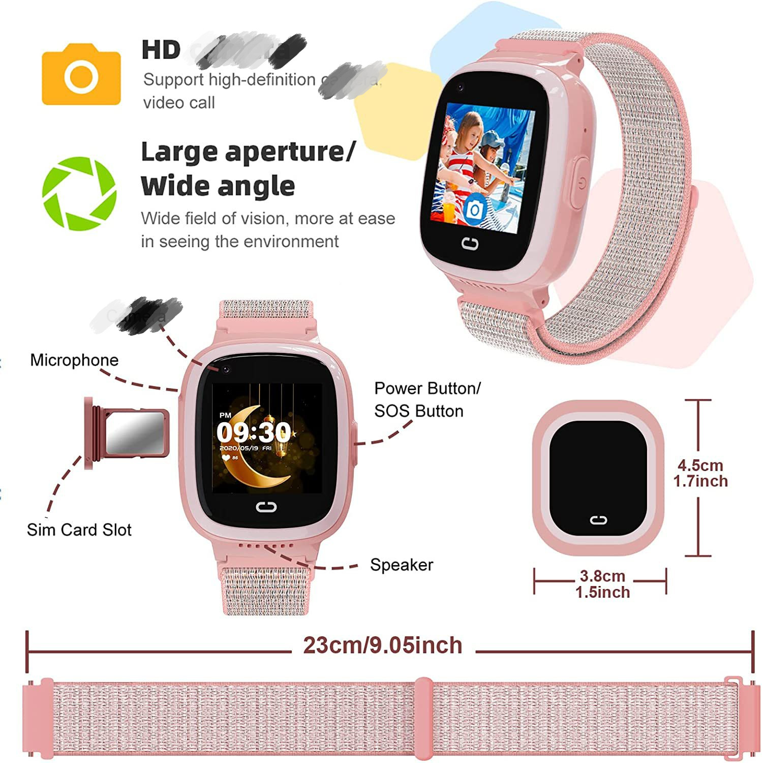 LT30 smartwatch kids teléfono transfronterizo para niños reloj posicionamiento 4G completo Netcom videollamada estudiante