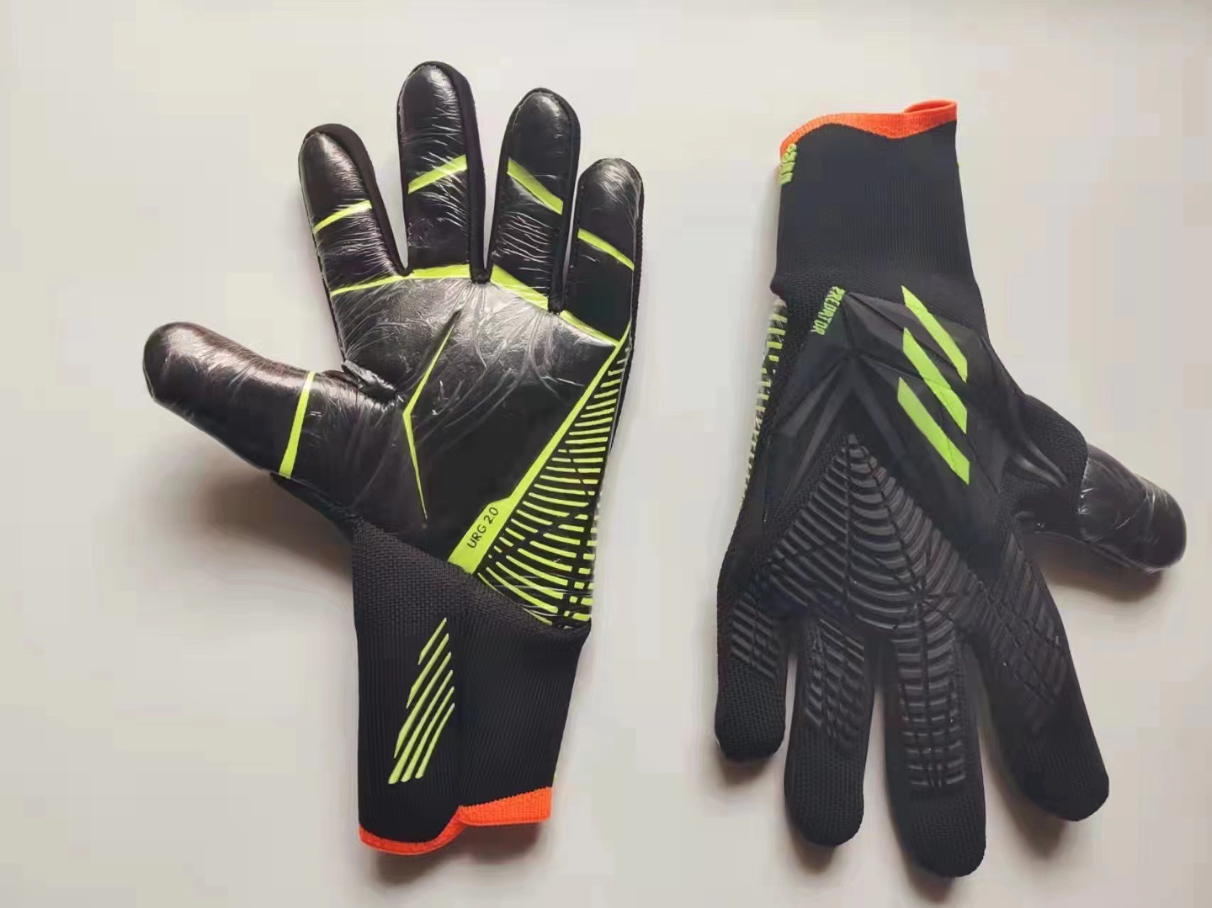 Fabricante en stock transfronterizo Portero profesional guantes de fútbol de látex completo portero competencia antideslizante engrosada resistente al desgaste transpirable