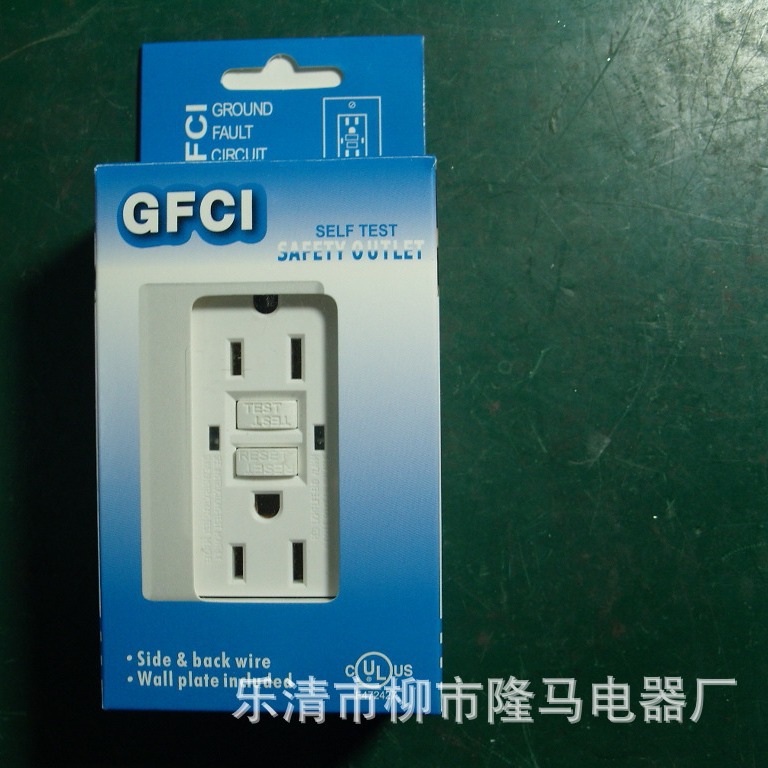 隆马电器  110v漏电开关 带2个指示灯 15A 20A 漏电保护GFCI