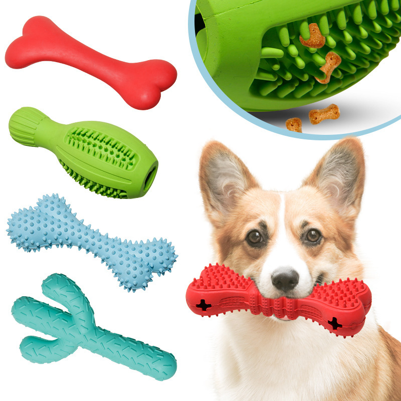 Pet Rubber Toys, Dog Teeth Grinding Food Leakage Balls, Teeth Cleaning Dog Toys, Dog Boredom Relief Toys, Pet Toys