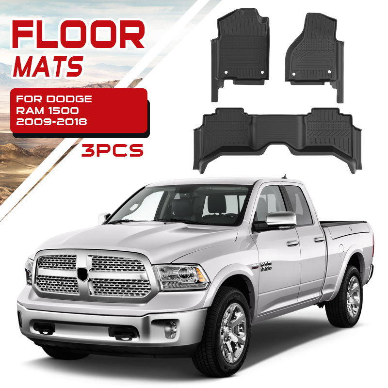 Adecuado para alfombrillas de coche Dodge especial impermeable Dodge RAM 1500 Floor mat todo incluido almohadilla de pie Tpe