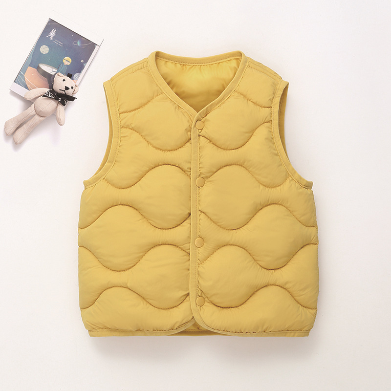 Comercio exterior transfronterizo 851 chaleco de algodón para niños ropa de algodón para niños otoño y invierno nuevo chaleco de algodón ondulado image 3