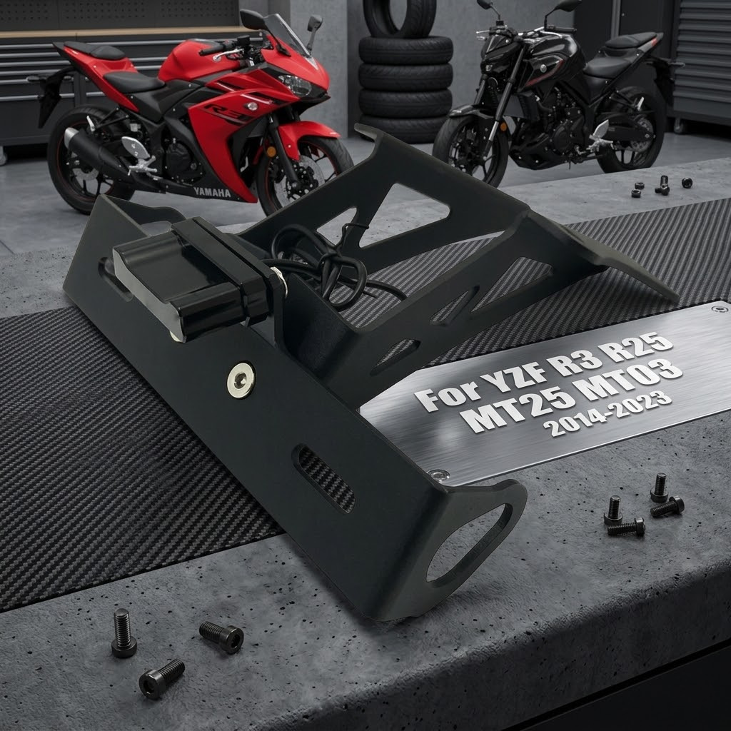 Suitable for Yamaha Yzf R3 R25 Mt25 Mt03 2014-2023 Modified License Plate Frame