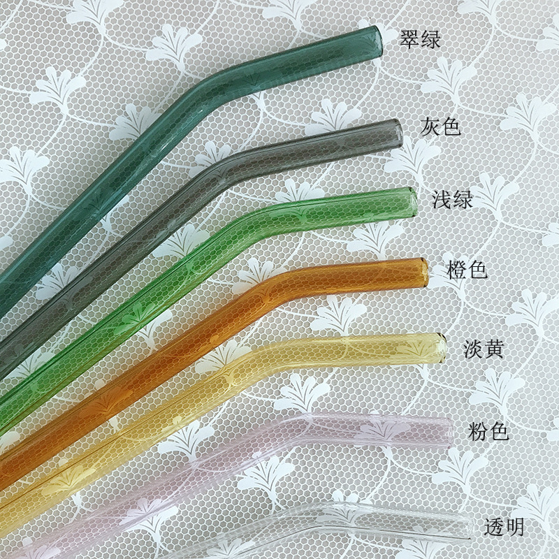 15g Weight Straw, stirring rod Kitchen and drinking utensils 1 Piece Quantity Daily Occasion Glass Material Solid Color Pattern Casual Style Casual Solid Color Glass Straw Stirring Rod 1 Piece 无