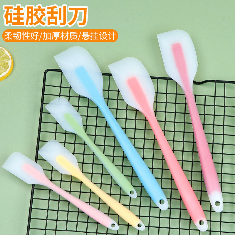 Cross-border silicone spatula high temperature resistant large shovel cake cream spatula nougat mixing spoon baking utensils in stock
