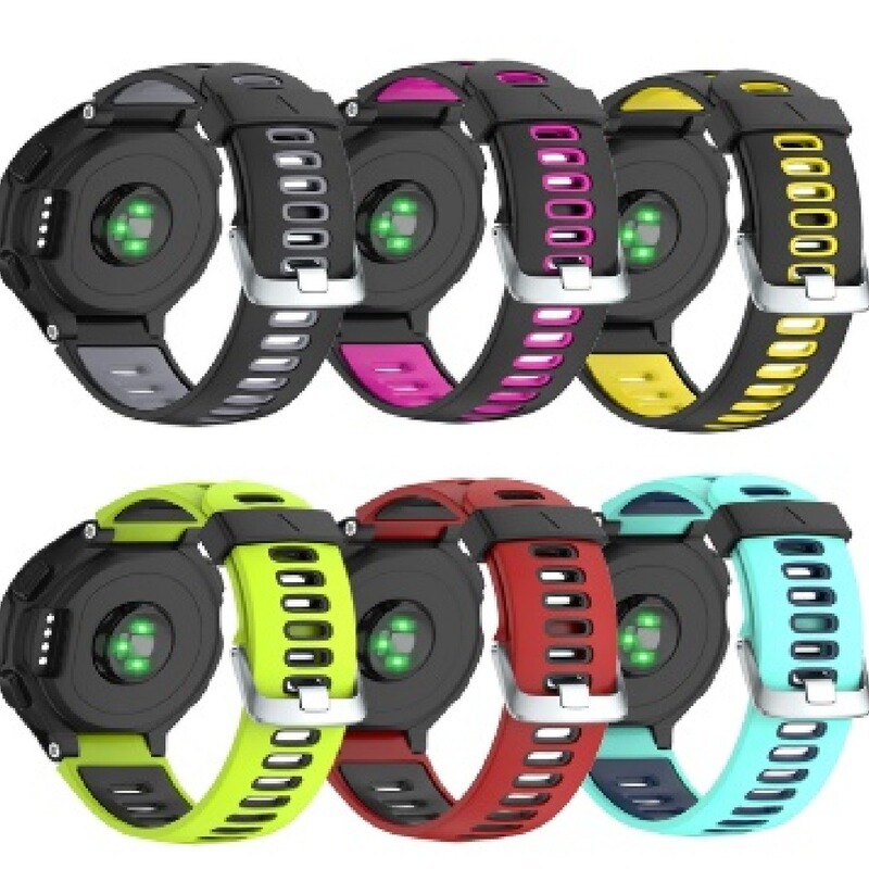 Suitable for Garmin Forerunner735XT/620/630/235 Two-color Silicone Watch Strap