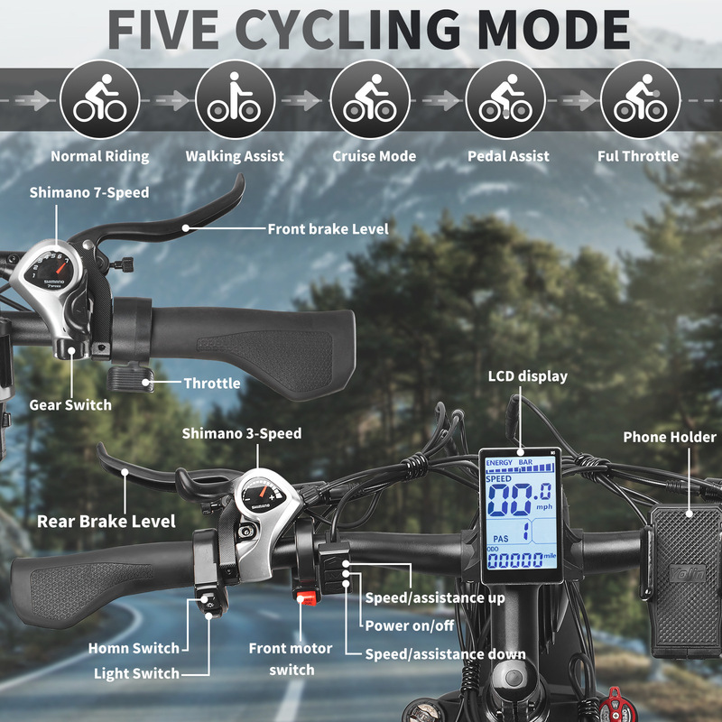 メーカー卸売 Ebycco 電動自転車越境電子商取引ドロップシッピング 26*4.0 ファットタイヤ電動マウンテンバイク|undefined