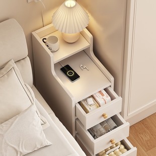 Small Simple Bedside Table Modern Storage Cabinet Bedroom Bedside Very Narrow Gap Small Cabinet Simple Mini Storage Rack