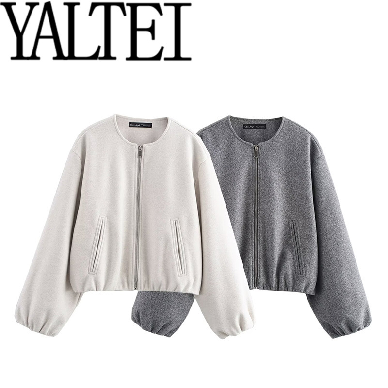 YALTEI autumn new women's European and American style French design soft bomber jacket coat 30462