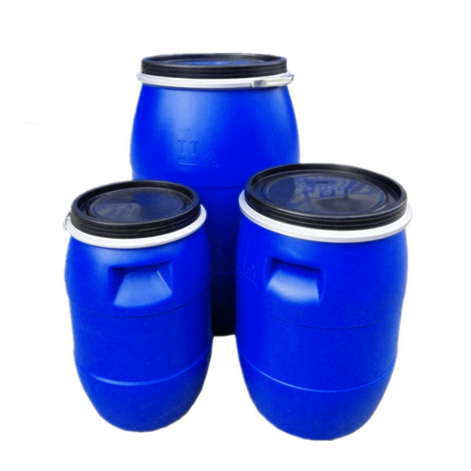 30L圆形铁箍化工桶50升开口塑料桶120KG涂料包装桶200公斤敞口桶