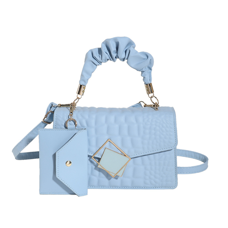 2024 primavera y verano nuevo solo hombro crossbody pequeño bolso cuadrado patrón de cocodrilo moda bolso de las mujeres