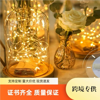 铜线灯串USB电池盒防水串灯圣诞节日彩灯LED铜丝灯串鲜花装饰灯饰