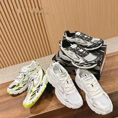 高品质Of-2024ss增高老爹风登山厚底休闲运动鞋咖棕绿黄三箭头
