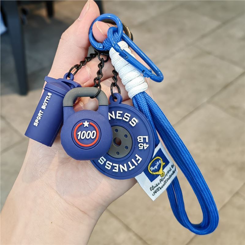 フィットネスキーホルダー、絶妙なキーホルダーバッグペンダント、ユニバーサルインスタイルフィットネスケトルベルダンベルペンダント、男性と女性のカップル向け|undefined