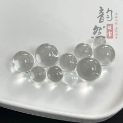 批发人造白水晶无孔散珠单珠配饰隔珠 diy手链锁骨项链白水晶配件