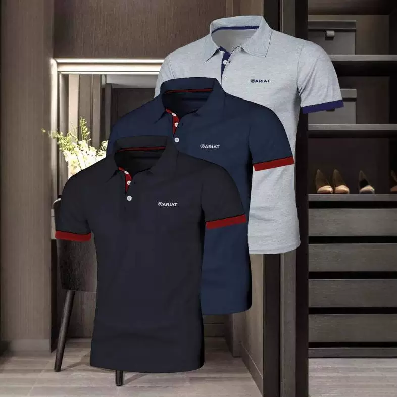 亚马逊希音跨境夏季新款上衣POLO衫男士时尚运动短袖T恤源头工厂