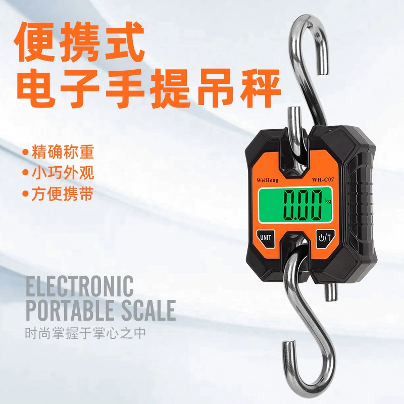 WH-C07 производители портативные электронные весы охотничьи весы промышленные весы мини электронные весы с крючком 100 кг