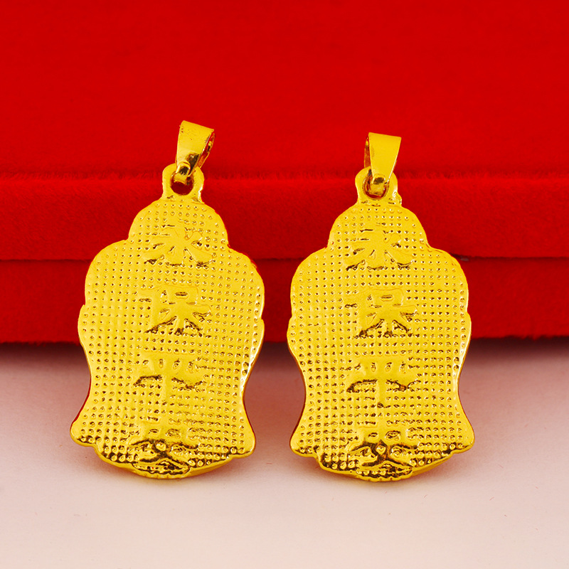 Verguld maitreya hanger ketting voor dames nationale trend stijl_voghion.com