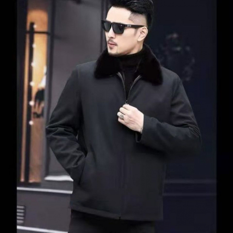 Black shell + black liner + fur sleeves