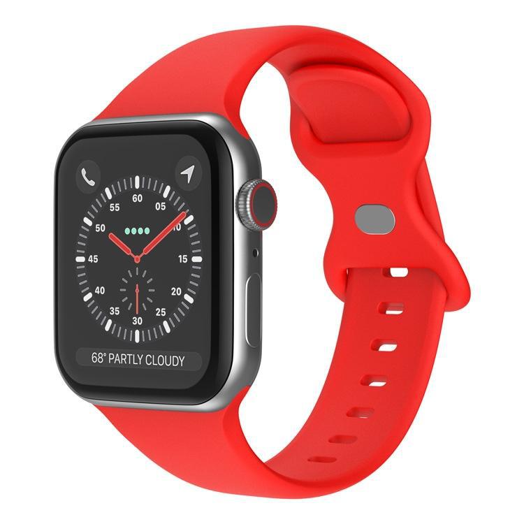 Aplicable a Apple Watch Butterfly Buckle Silicone Bracelet Un segundo 38 - 49mm multi-tamaño universal