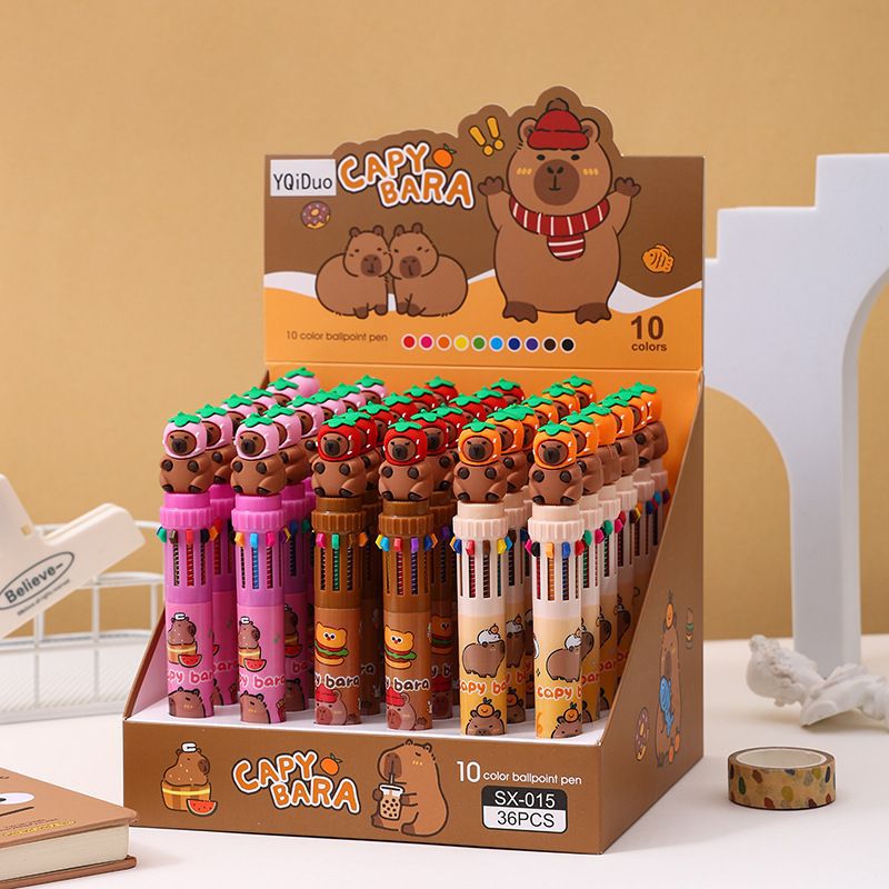 Sanlio nuevo bolígrafo de 10 colores sanrio kulomi bolígrafo de 10 colores bolígrafo de mano explotador transfronterizo de fuentes de comercio exterior.