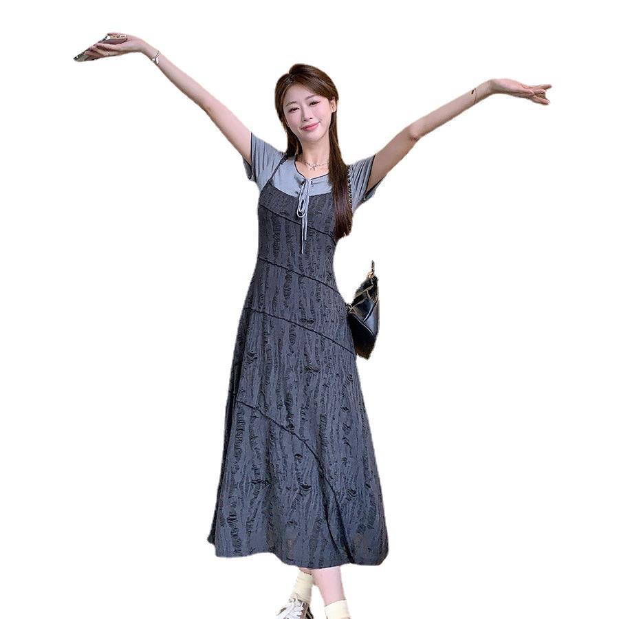  夏  L-4XL 大きいサイズ Tシャツ ワンピース