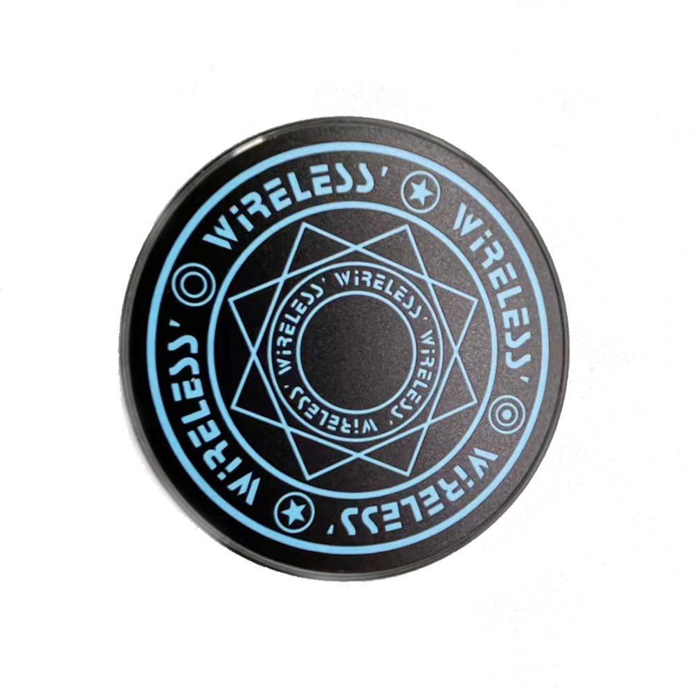 Cargador Inalámbrico Circular Grande para Escritorio, Carga Rápida para Teléfono Móvil con Efecto de Sonido, Bandeja Redonda para Productos, Fabricante Mayorista