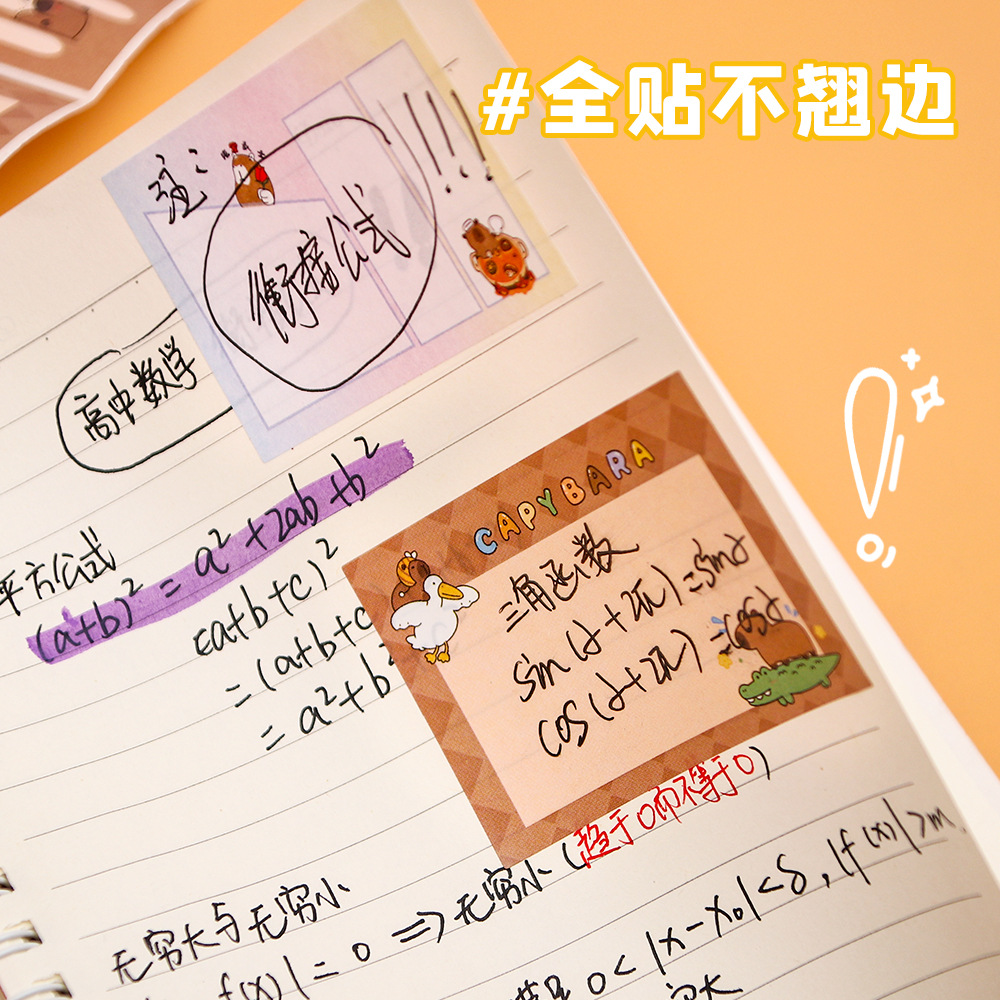 El nuevo Kapibala dibuja notas adhesivas para estudiantes notas de preguntas incorrectas notas adhesivas notas pegatinas adhesivas al por mayor