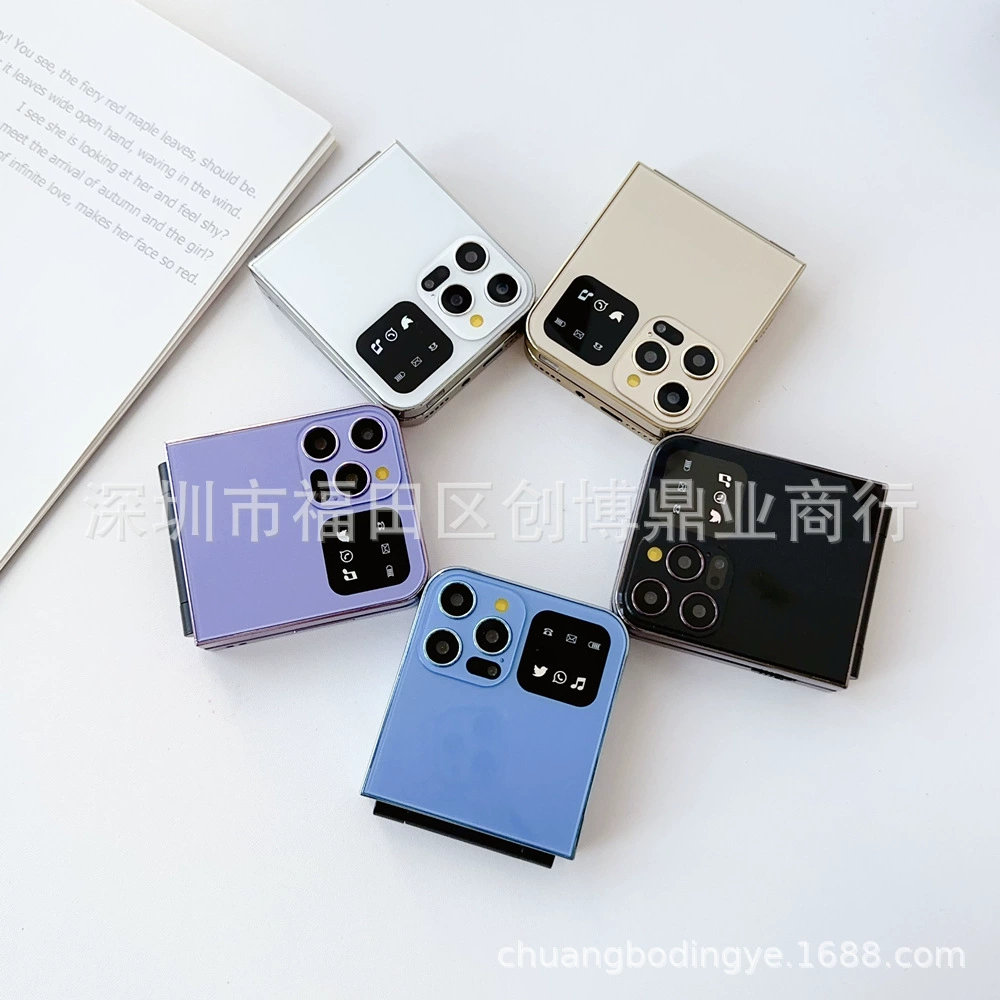 Трансграничные горячие продажи i15pro раскладушка мобильный телефон 2,4 дюйма экран фонарика двойной карты двойной режим ожидания кнопка складной телефон