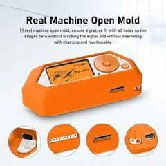 Flipper Zero保護ケース部品電子ペットのイルカには、シルク印刷のシリコンカバーが含まれています。
