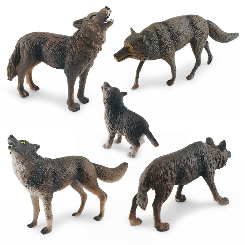 Simulation hot -selling wolf group model predating wolf worship wolf…