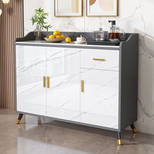 高档岩板餐边柜靠墙茶水柜加宽储物加厚背板环保组装置物柜储物柜