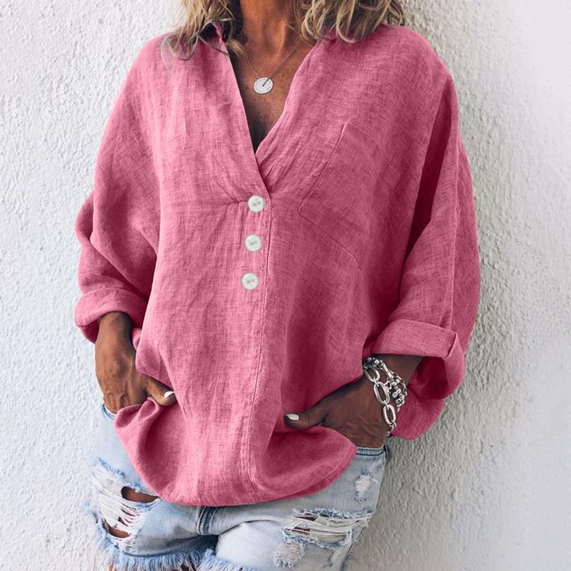 Women's Gender Vintage Style, Simple Style Style Wholesale Women's Vintage Style Simple Style Solid Color Long Sleeve Blouses