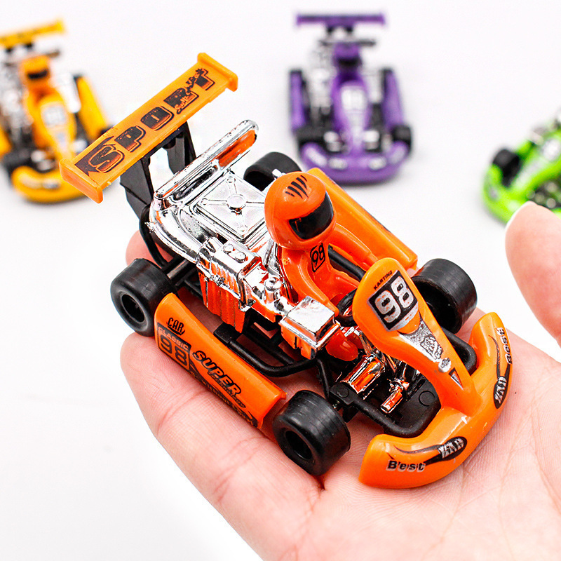 New Mini pull back racing kart inertia macaron color car puzzle stall children's toys wholesale