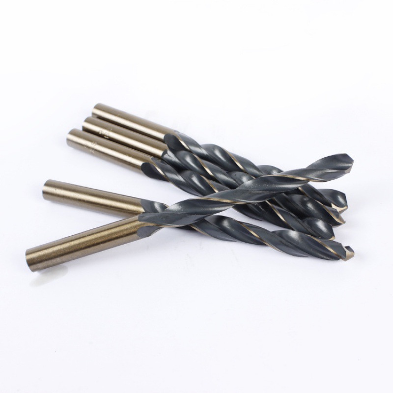in stock supply high speed steel black yellow drill stainless steel cobalt straight shank twist drill iron copper aluminum rolling drill