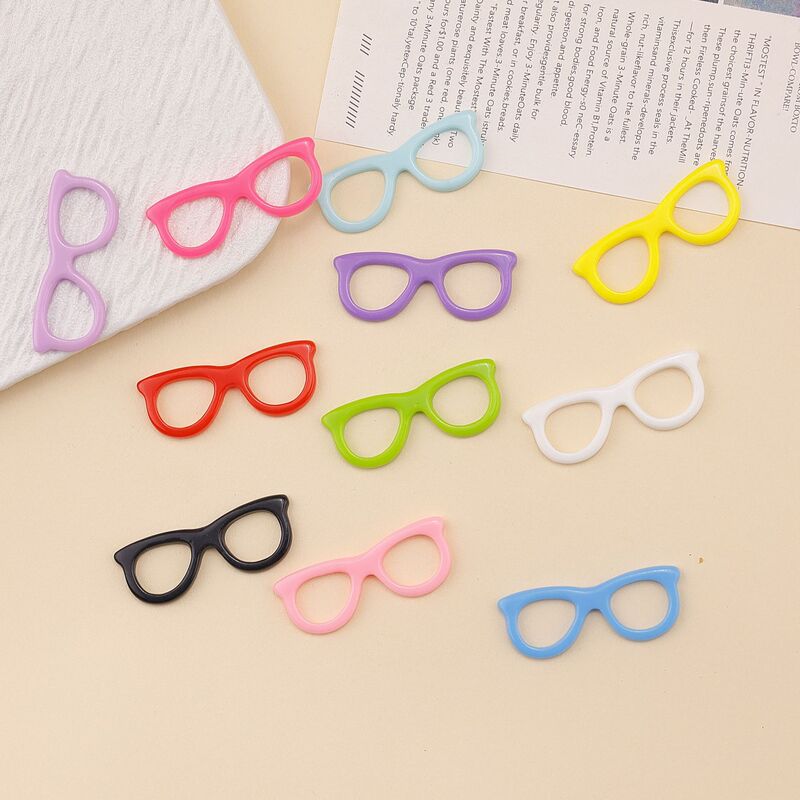 Cute Mini Resin Glasses Frames, Doll Clothing Decorations, DIY Handmade Accessories, Phone Case Beauty Materials
