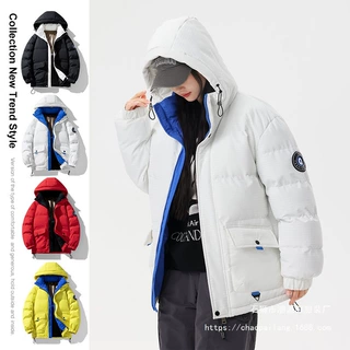 情侣款冬季棉衣加厚保暖青少年休闲户外男装宽松百搭棉服潮流外套