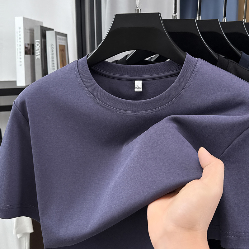High-Quality Popular Men's Short-Sleeved T-Shirt 7A Antibacterial Liquid Ammonia Cotton Summer Thin Stretch Casual Round-Neck Sweatshirt High-Quality Popular Men's Short-Sleeved T-Shirt 7A Antibacterial Liquid Ammonia Cotton Summer Thin Stretch Casual Round-Neck Sweatshirt