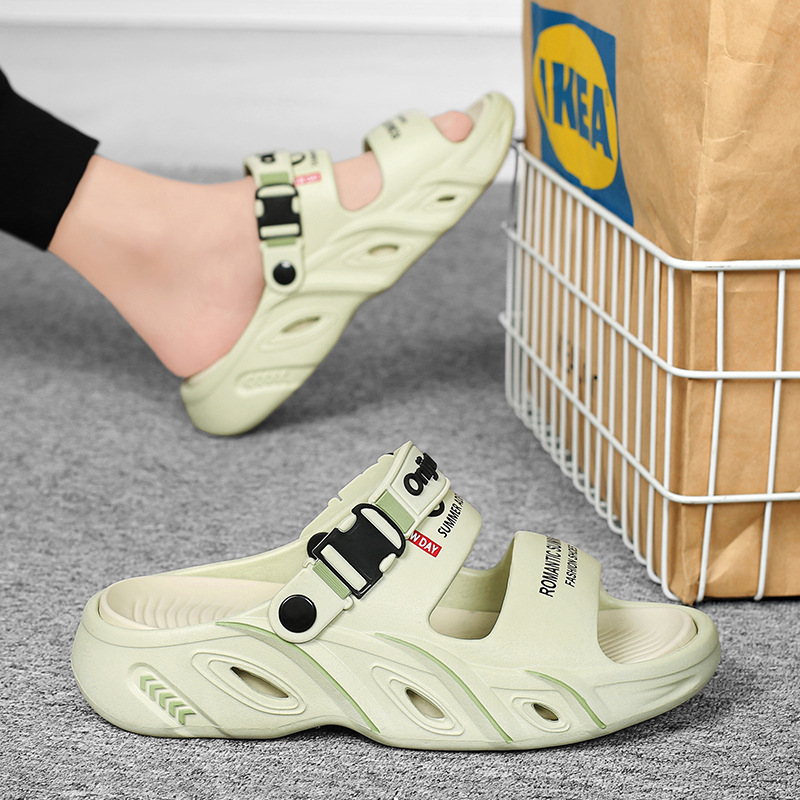 Pantuflas hombre verano 2025 nuevo estilo casual ligero suela gruesa pisando mierda