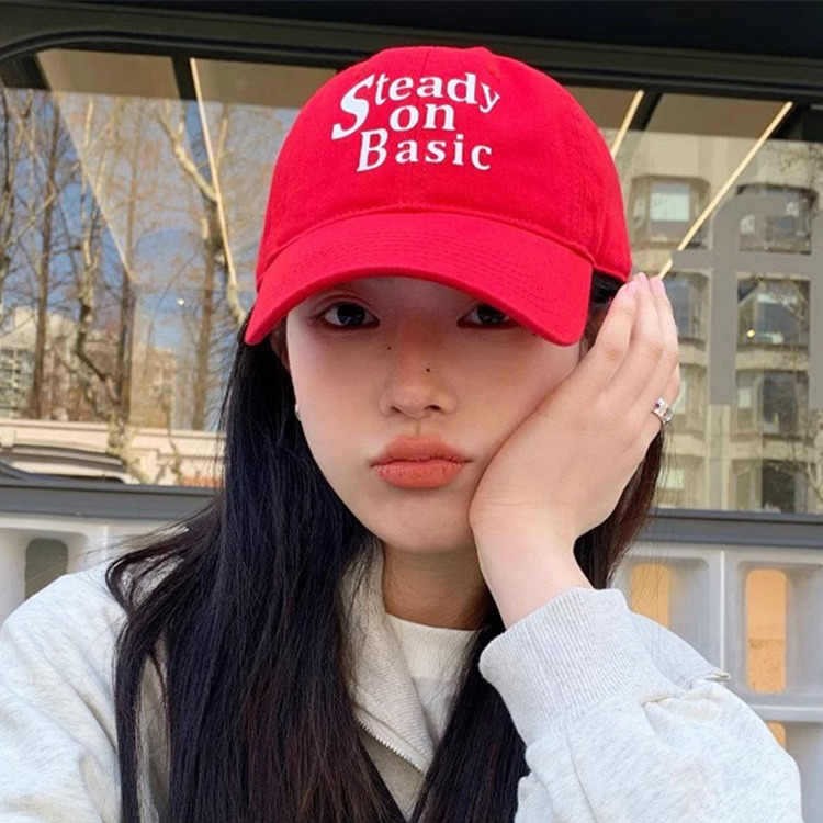 Nuevo sombrero de lengua de pato de letras para mujeres ins Corea del Sur cara pequeña sombrero de béisbol casual para hombres cabeza grande sombrero versátil de verano -