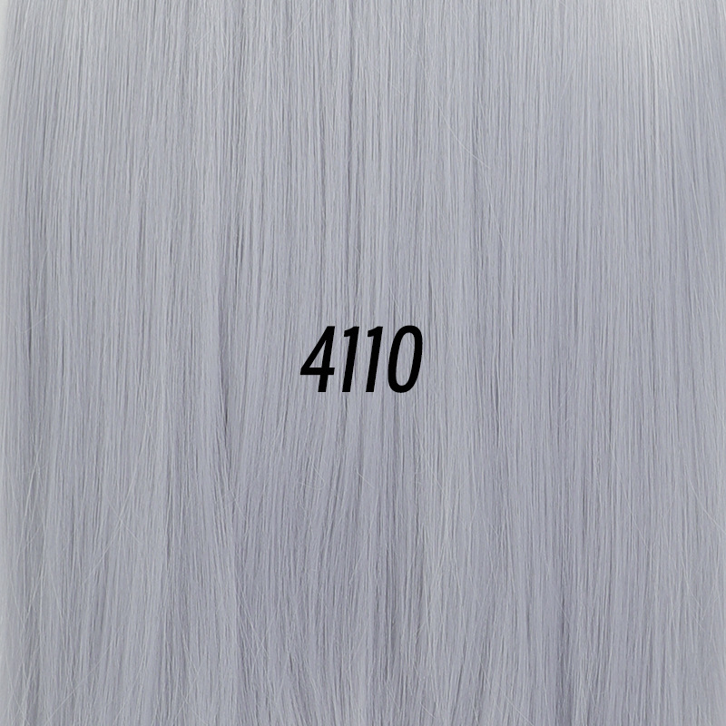 Universal hand hook long straight bangs style space light blue gray