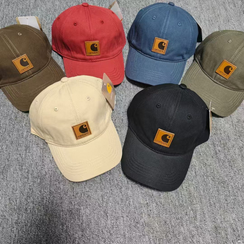 Carhartt Retro Baseball Cap Washed Material Duckbill Cap Couple Men and Women Casual Spring and Summer Sunshade Soft Top Trendy Brand