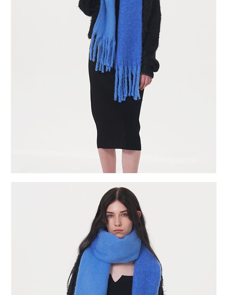 Nuova sciarpa in cashmere imitazione calda a due colori per autunno e inverno, sciarpa in mohair morbido e caldo spesso da donna_voghion.com