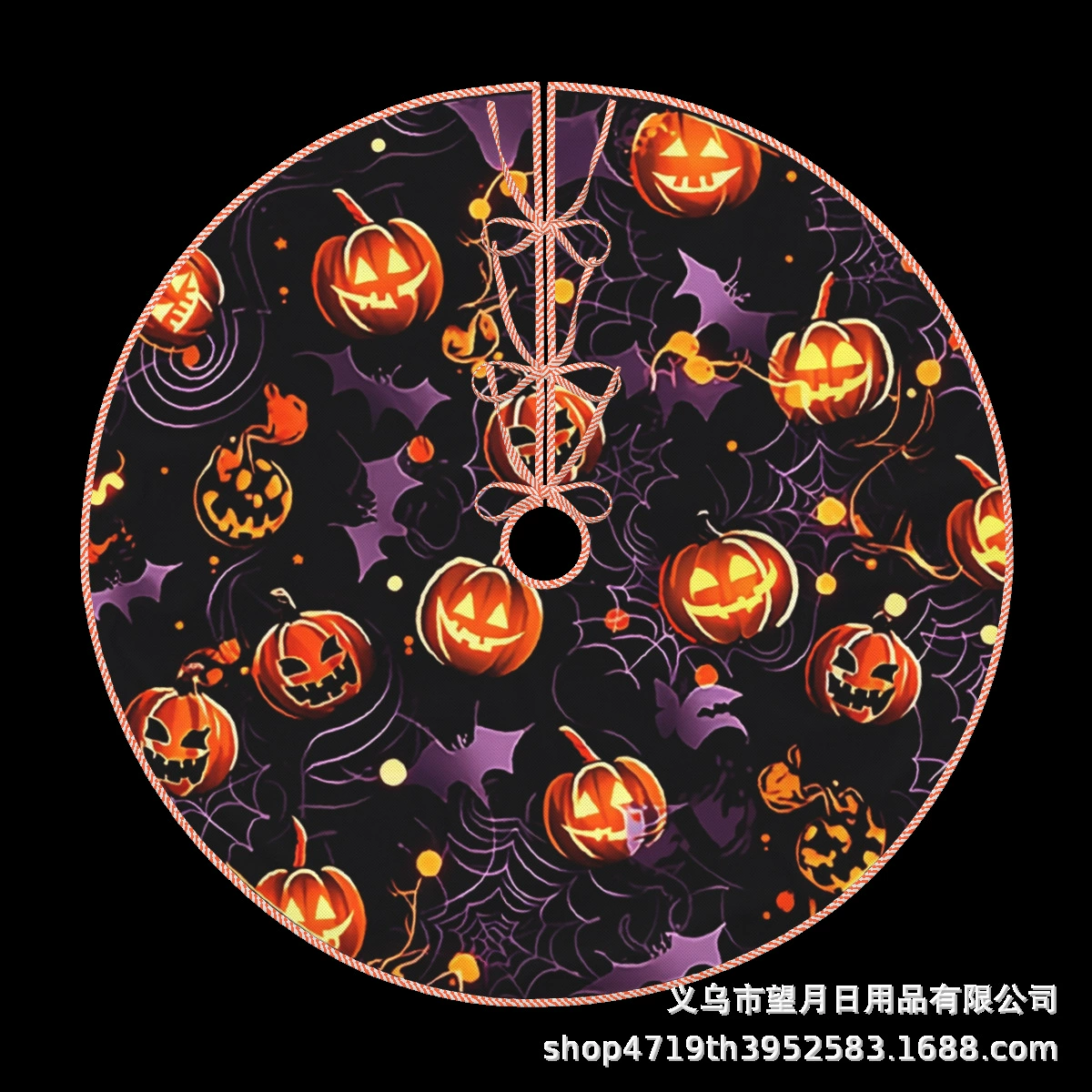 Кроссбордная сеkс Halloween елочная юбка новая фланелевая линя рождественские украшения тыква призрак летучая мышь черная кошка ведьма