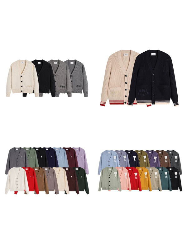 A knitted V-neck cardigan, loose and casual, celebrity-style sweater, versatile couple's knitted cardigan, men's outerwear